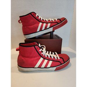 RARE MEN'S CHICAGO BULLS 2008 ADIDAS SZ 11.5 WINDY CITY HIGH TOP  RED BLK CANVAS